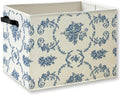 Blue Floral Foldable Storage Bins Box by KSDUT