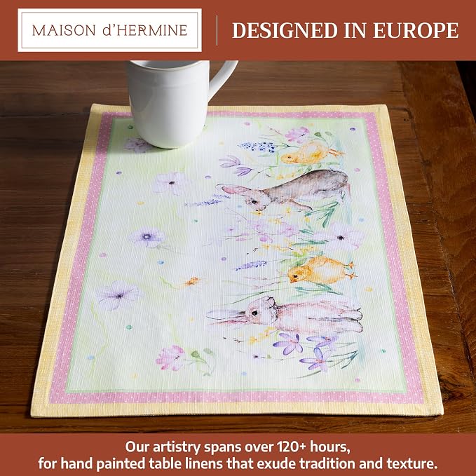 Maison d' Hermine Placemats Set of 4 Reusable 100% Cotton | Cloth Place Mats - Image 2