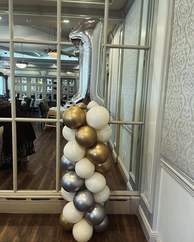 Silver Number 13 Balloon 40 Inch, 13th Birthday Decorations Men Women | Foil - Image 2