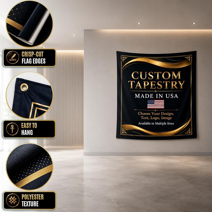 Custom wall Tapestry hanging by BCB Custom Wall Art Tapestry Printed in USA | - Image 5