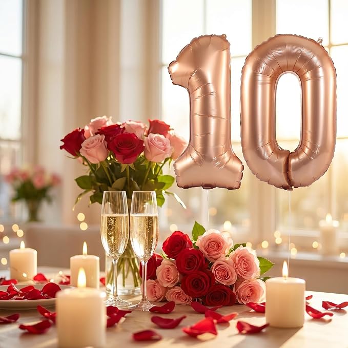 YPSelected 32 Inch Large Foil Helium Number Balloon Birthday Wedding Party 0-9 - Image 4