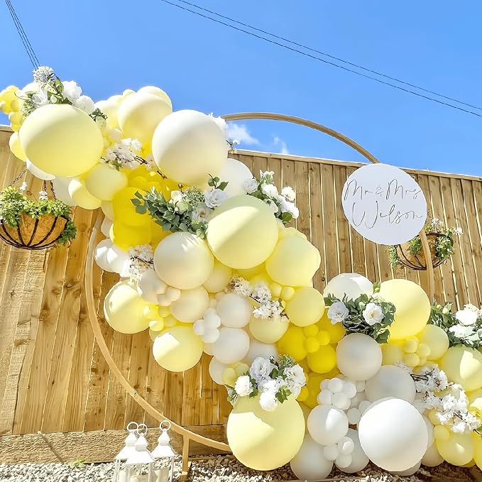 412pcs Pastel Yellow Balloon Garland Arch Kit 18 12 10 5 Inch Different Sizes - Image 4