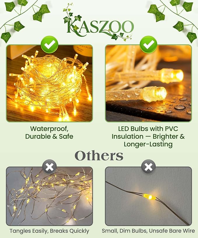 KASZOO 84Ft 12-Pack Artificial Ivy Garland, Fake Hanging Ivy Vines - Image 3