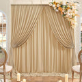 20ft x 10ft Wrinkle Free Beige Backdrop Curtains by ENJOYYOURPARTY