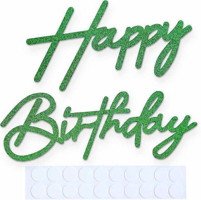 Green Happy Birthday Sign for Backdrop by CCYXSHOW