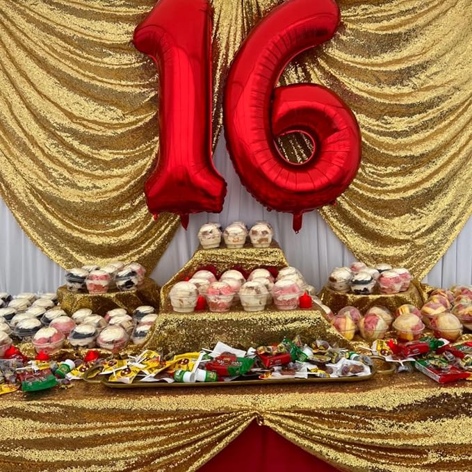 7 Balloon Numbers Party Decorations, 40In Red Balloons - Image 2