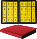 Premium 1000+ Pockets Card Binder,16 Pockets Trading Card Binder Ringless Side Loading Trading Card Album Folder for TCG -Red