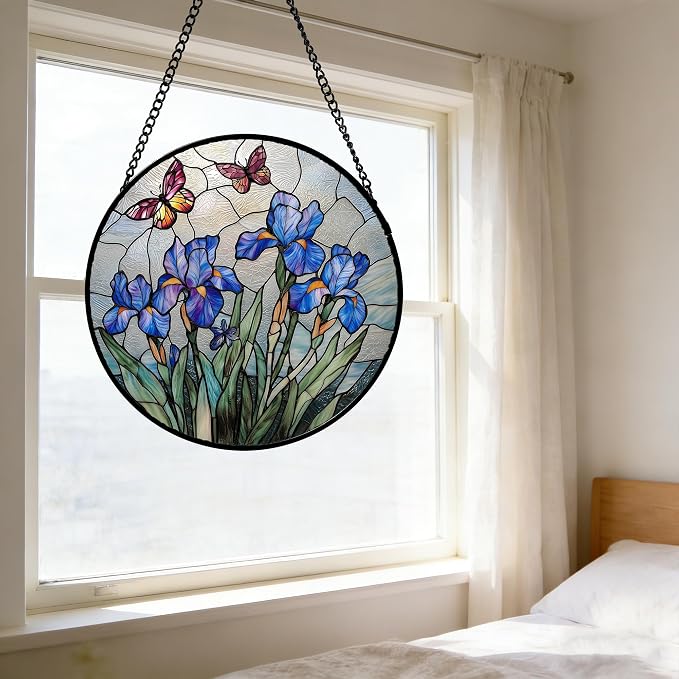 DASTOLL Stained Glass Window Hanging, and Mom 7.8 in - Image 6