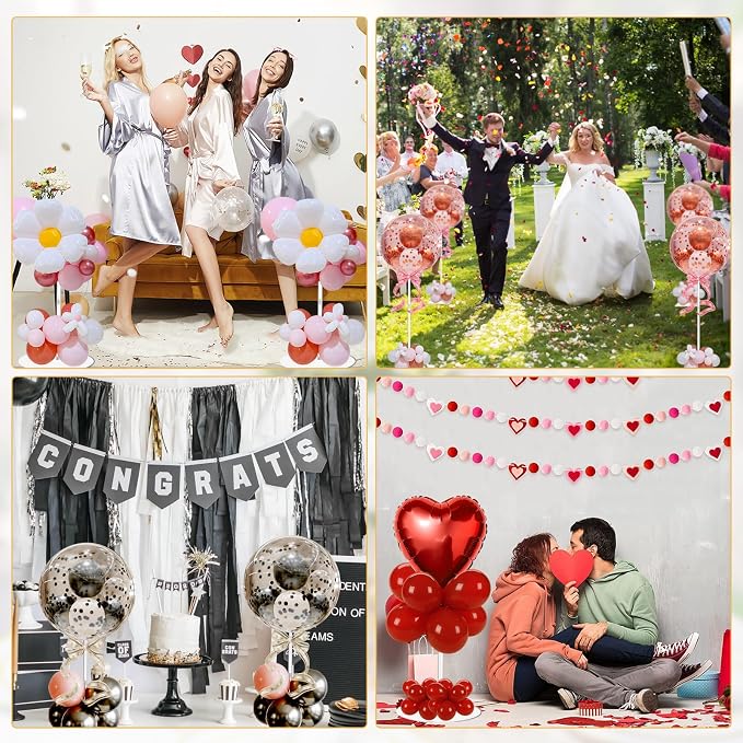 8 Pack Clear Acrylic Balloon Stands - Image 7