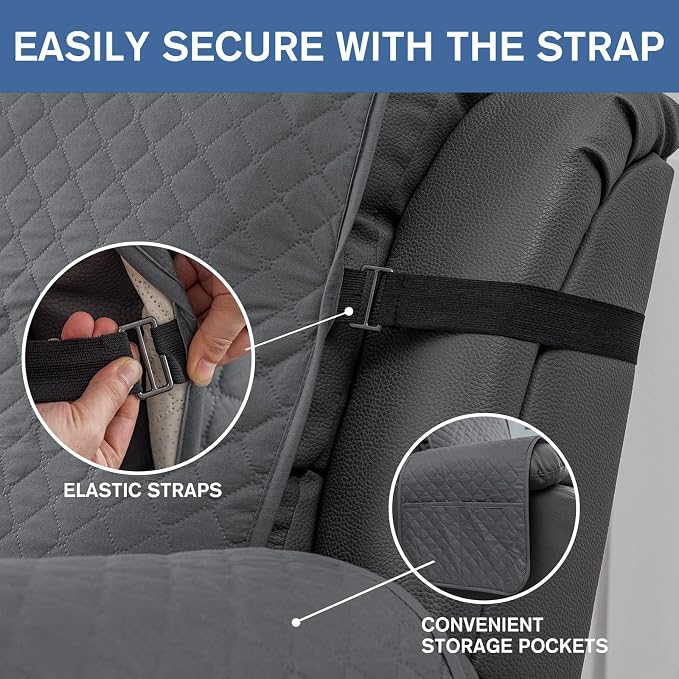 XINEAGE Water Resistant Recliner Cover, Nonslip Recliner Chair Covers - Image 4