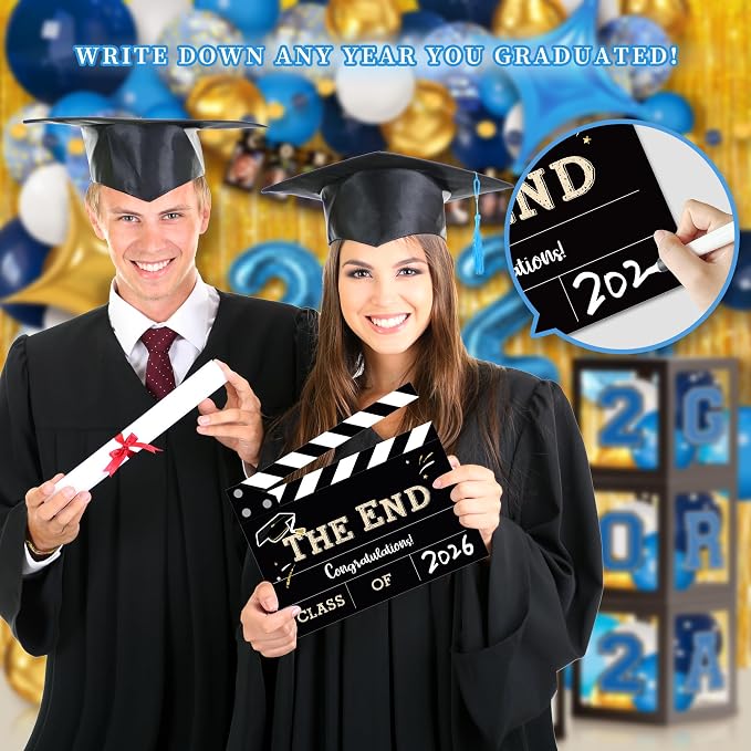 Party Spot！2026 Blue and Gold Graduation Party Decorations - Image 8