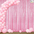 Sugargirl Matte Pink Sequin Backdrop Curtain 4FTx8FT Glitter Matte Pink by Sugargirl