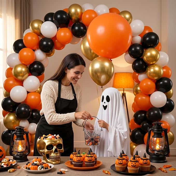 Halloween Balloon Arch Garland Kit, Spooky Party Decorations Background Supplies - Image 7