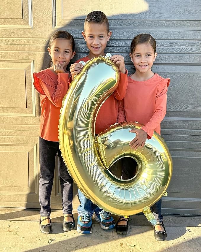 Champagne Gold Number 6 Balloon 40 Inch - Image 3