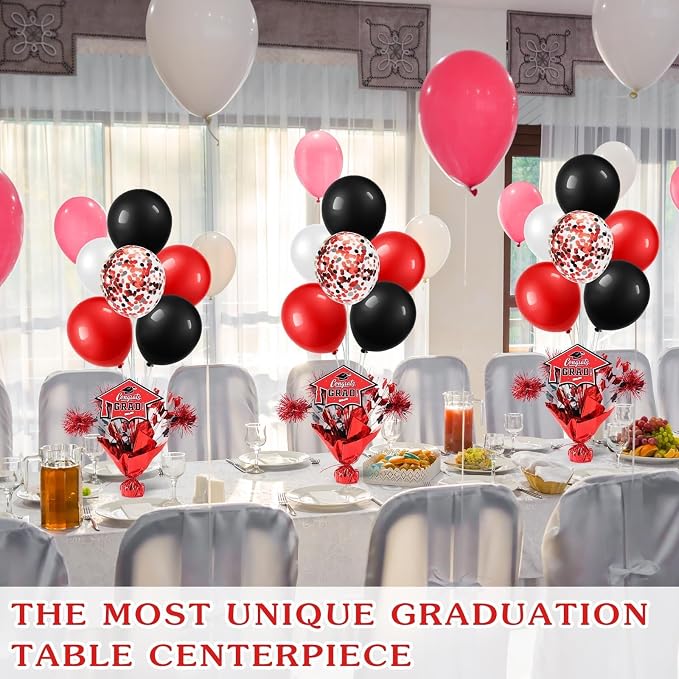 4 PCS Graduation Centerpieces for Tables Balloons Stand Holder Kit College - Image 7
