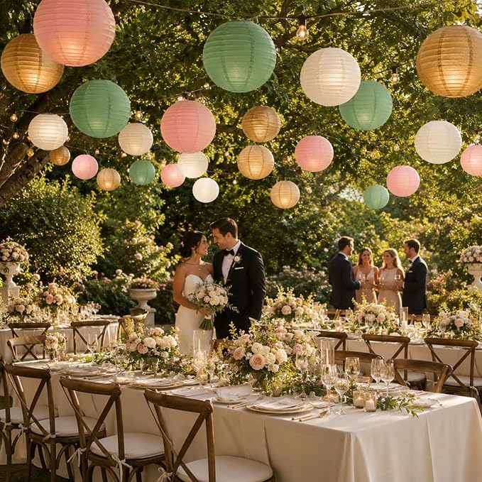 ADLGG 21 Pcs Paper Lanterns Decorative Sets - Image 3