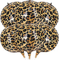 Cheetah Print Balloons 6 Pcs Leopard Foil Balloons 22 Inch 4D Round Safari by Lukinuo