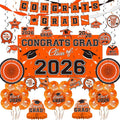 Orange Themed 2026 Graduation Decorations Set by Gatherfun