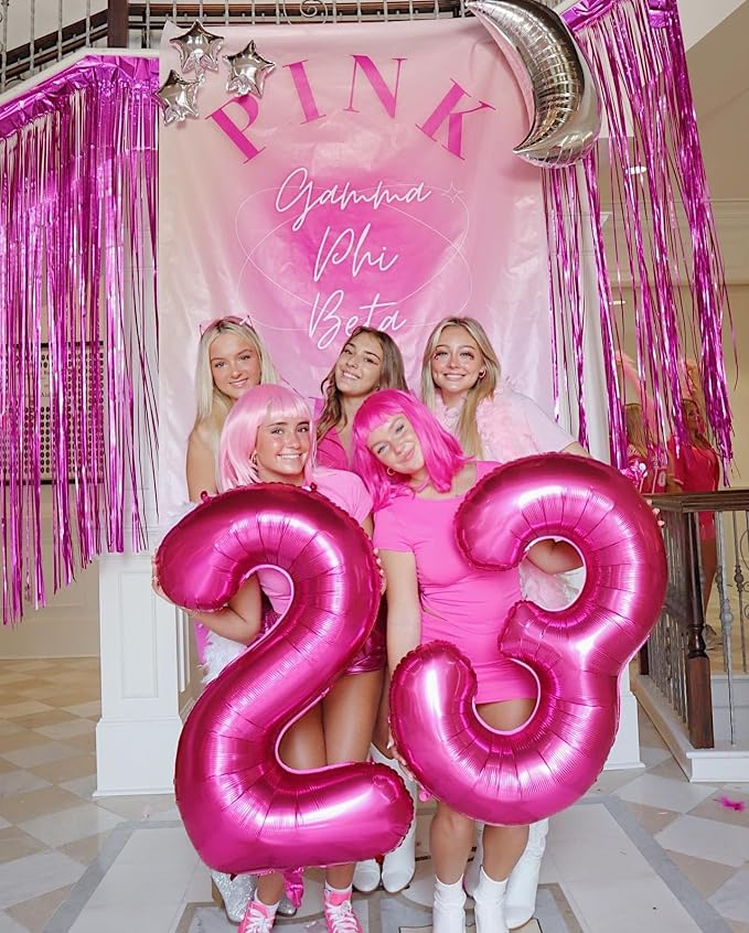 Hot Pink Number 3 Balloon 40 Inch - Image 3