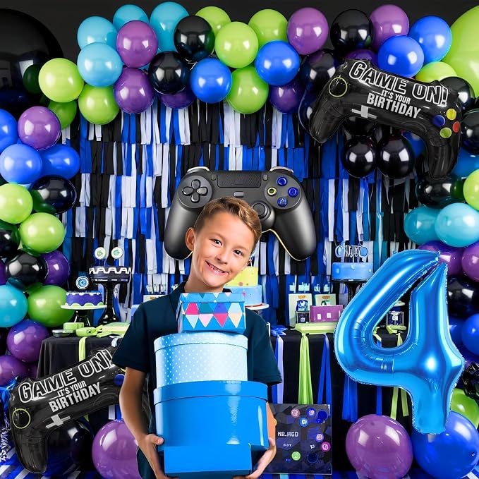 4th Birthday Video Game Balloons Arch, 4th Game Party Balloons Garland Kit 4th - Image 5