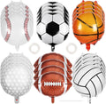 24 Pcs Sports Foil Balloon Set, 18 Inch Football Basketball Baseball Volleyball by Unknown