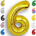 Gold Number Balloon 6 Mylar Foil Balloons 16 inch by Unknown