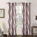 No. 918 Intersect 2-Pack Ogee Print Semi-Sheer Grommet Curtain Panel Pair by No918