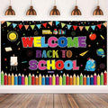 Welcome Back to School Banner Backdrop, 72.8" x 43.3" Back to School Party by Bonieset