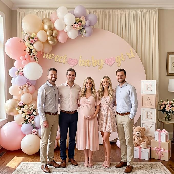 Sweet Baby Girl Banner, Pre-Strung Baby Shower Banner Garland - Image 6