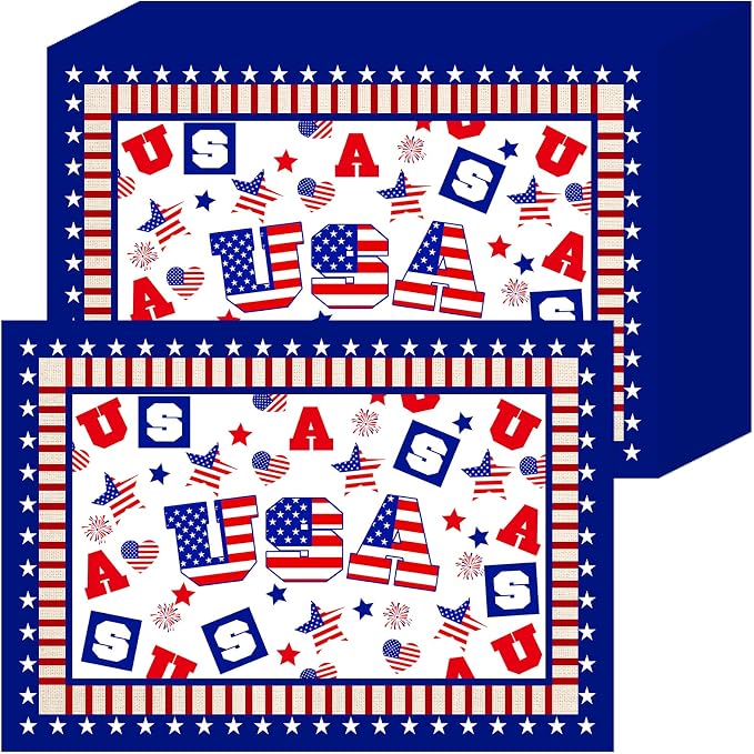 50Pcs Patriotic Disposable Paper Placemats by Unknown