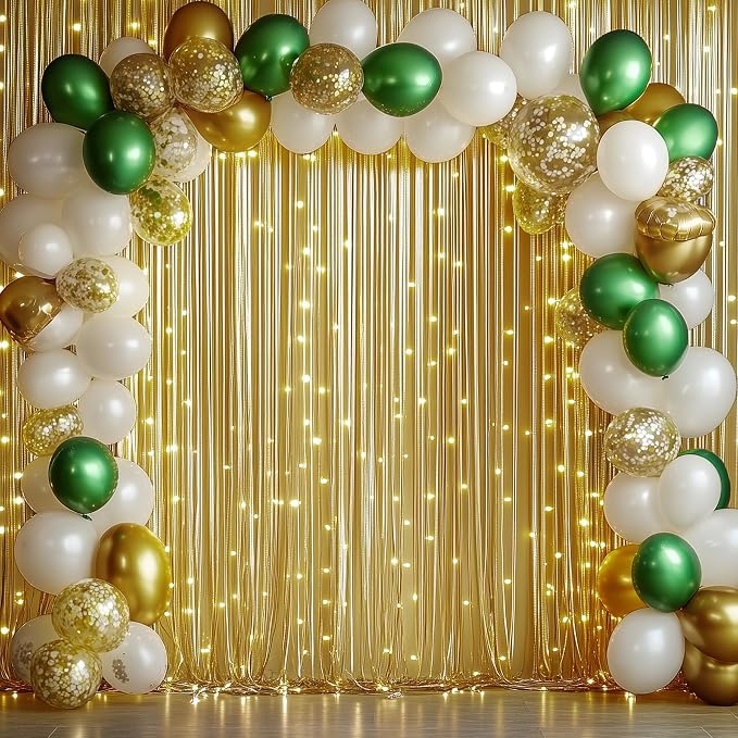 20x10ft Thick Gold Glitter Backdrop Curtain Panels - Image 5