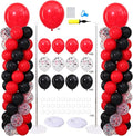 Red and Black Balloon Column Stand Kit Set of 2 by ZyloonDecoration