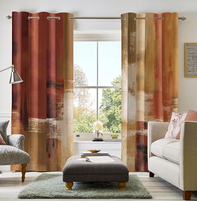 Asuexpect Burnt Orange Curtains - Image 5