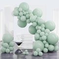 PartyWoo Dusty Green Balloons 100pcs Sage Olive Eucalyptus Green Boho Color | by PartyWoo