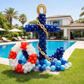 Gejoy 520 Pcs Anchor Balloon Kit Nautical Blue Navy and Life Ring Balloons Kit by Gejoy
