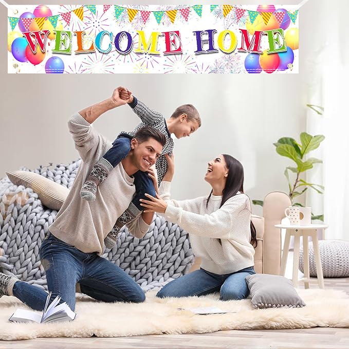 Large Welcome Home Banner 5.67 x1.17ft Welcome Home Yard Sign Decoration - Image 4
