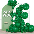 PartyWoo Dark Green Balloons 155pcs Emerald Hunter Forest Green Color | by PartyWoo