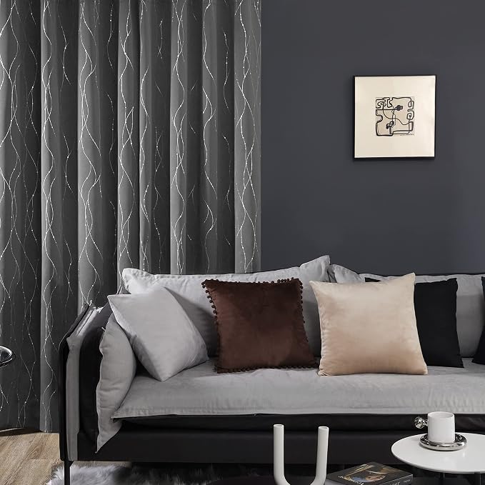 Deconovo Living Room Curtains 95 Inches Long, Thermal Insulated, Room Darkening - Image 4