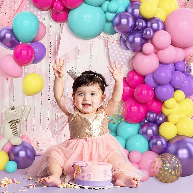 Amandir 153pcs Purple Blue Pink Balloon Garland Arch Kit Different Sizes | 18 - Image 6