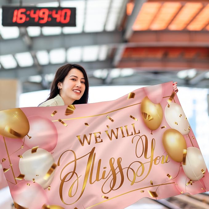 We Will Miss You Banner - 5ft x 3ft - Farewell Party Decoration - Double - Image 5