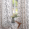 Schweek White 96 Inches Long Semi Sheer Curtains 2 Panels by Schweek