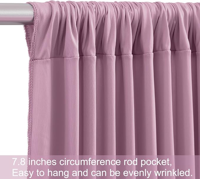 10x12 Dusty Pink Backdrop Curtains - Image 7