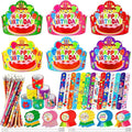 144 PCS Birthday Crowns for Kids Classroom Include 36 Colorful Birthday Paper by Unknown