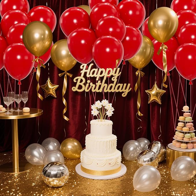 50pcs Red Balloons, Helium Quality 12inch Red Party Balloons - Image 6