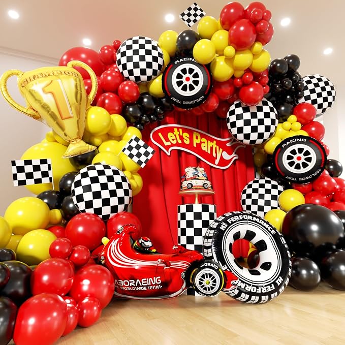 Race Car Balloon Arch Kit by Unknown
