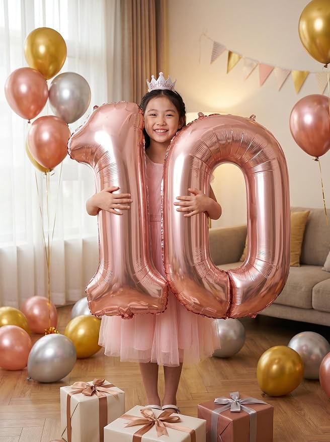 Number 10 Balloon Foil Mylar Balloons - Image 2