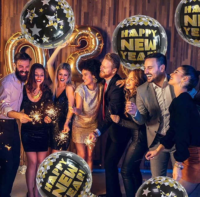 22 Inch Happy New Year Mylar Balloons - Image 4