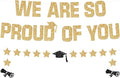 KatchOn Glitter Gold We are So Proud of You Banner 10 Feet | No DIY, Pre Strung by KatchOn
