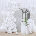 PartyWoo Pearl White Balloons 123pcs Metallic White Color 5 Inch | 18 12 10 5 by PartyWoo