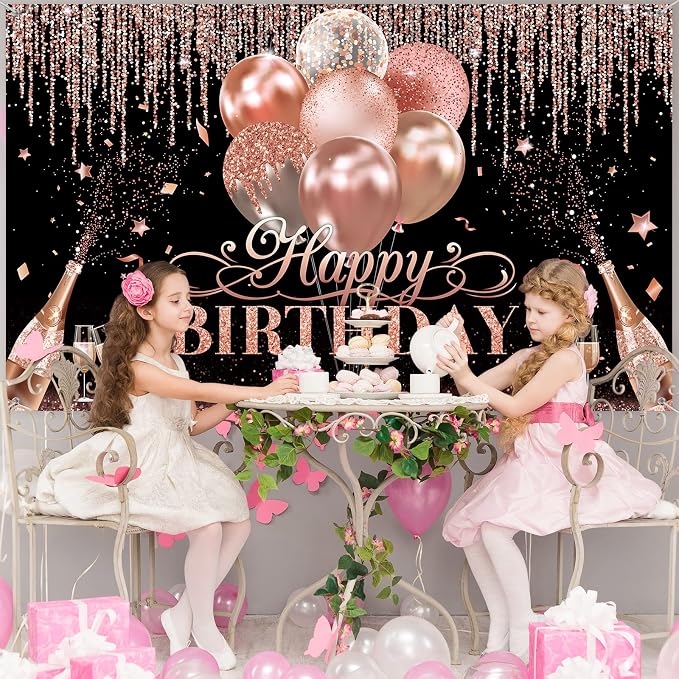 Tatuo Happy Birthday Backdrop Decorations - Image 5